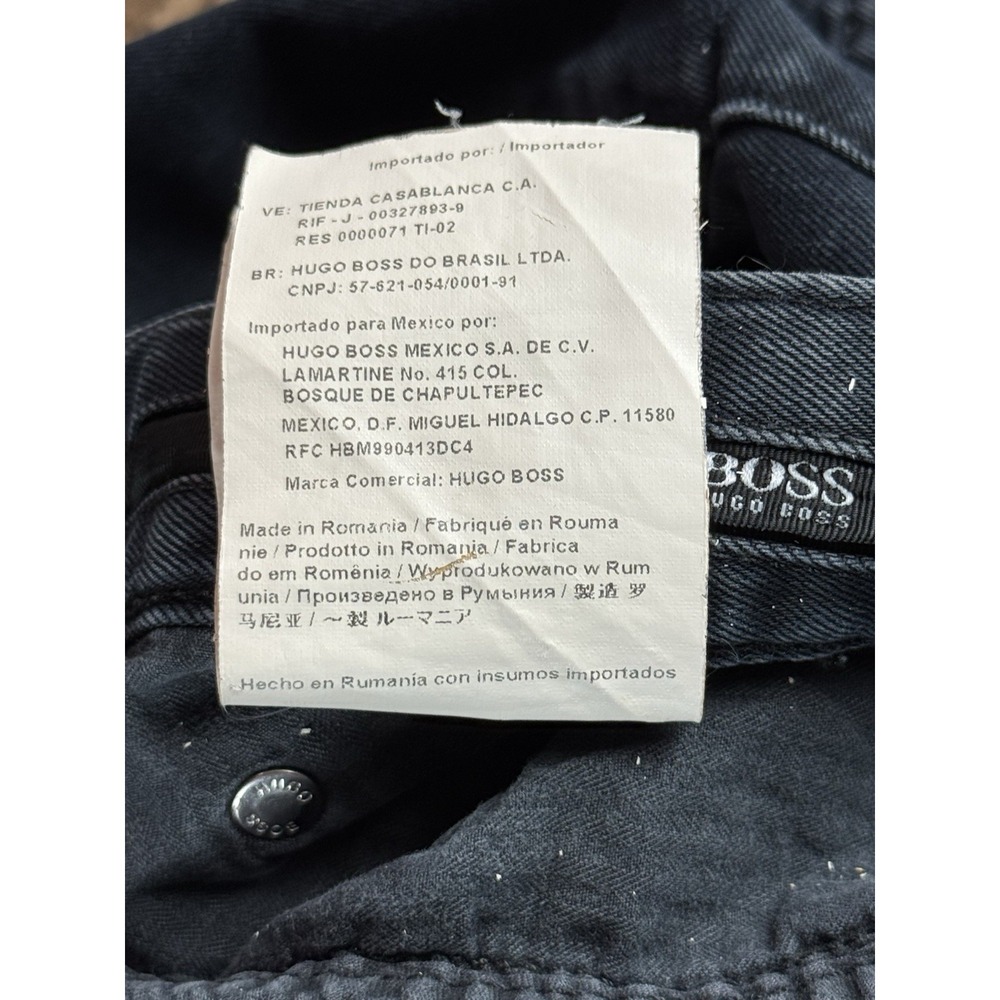 Boss Hugo Boss Men's Alabama Straight Leg Black Jeans - 34x34 - Picture 7 of 12